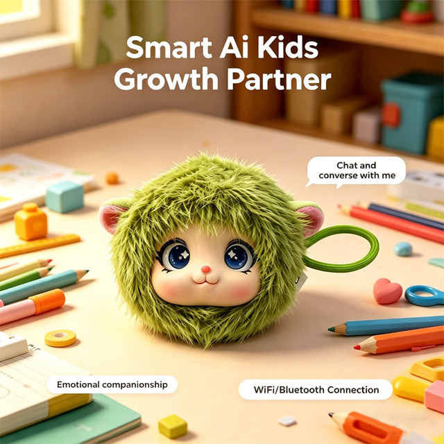 2026 New Arrival AI Smart Companion Interactive Plush Toy Talking Voice Control Emotion Support Homework Assistant Early