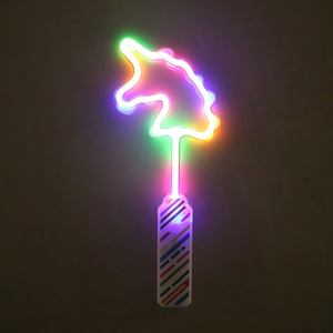 Varita de Unicornio LED de 10" y 17" para Niños, Luces de Neón Intermitentes Coloridas para Cumpleaños, <span class=keywords><strong>Navidad</strong></span>, Halloween y Fiestas - Product Image 4