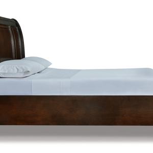 เตียงนอนทรงเลื่อนแบบดั้งเดิมสีน้ำตาลคลาสสิก  โครงไม้เนื้อแข็งแกะสลักด้วยมือ  ดีไซน์เตียงติดผนังแบบเหนือกาลเวลา - Product Image 3