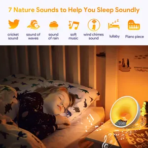 EDUP vendita calda Smart Wake Up elettronico Wifi luce notturna naturale digitale alba radiosveglia produttori per bambini adulti
