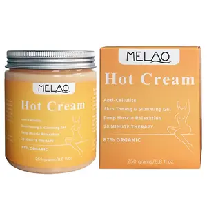 MELAO Hot Cream Slimming Cellulite Firming Cream, Body Fat Burning building Massage Gel Weight Losing for Shaping Waist, Abdomen