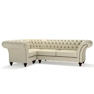 Moderne Chesterfield Covers Couch Wohnzimmer Sofas Echtes Leder Ecksofa Stand