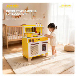 Jouet de cuisine en bois MUWANTU, jouet d'imitation, maison de jeu, jouet de cuisson, jeu de rôle pour enfants d'âge préscolaire - Product Image 4
