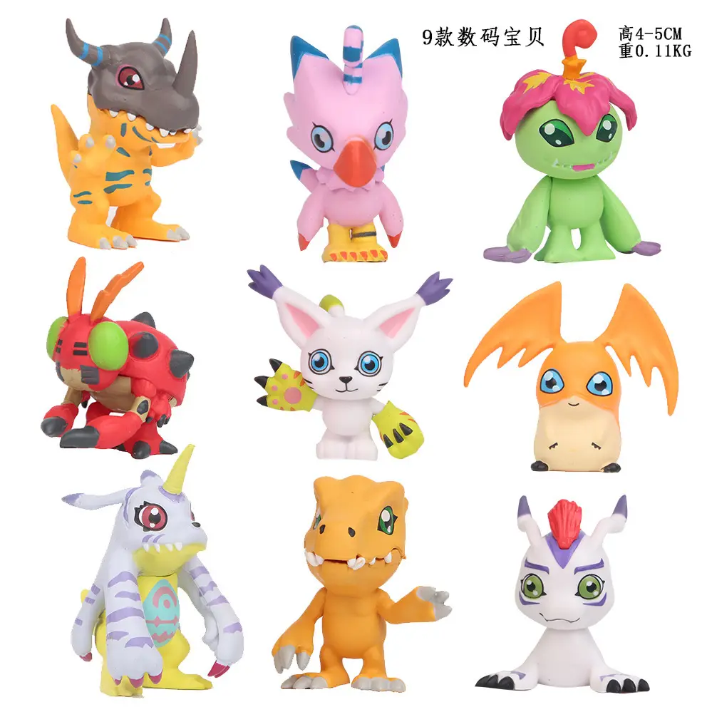 9 Stks/set Japanse Anime Digitale Monster Pvc Modellen Capsule Speelgoed Digimon Avontuur Actie Figuur Set