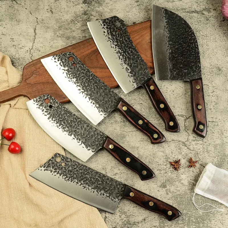 Faca de açougueiro personalizada, faca de chef forjada à mão, cutelo de açougueiro para carne vg10 utilitário 8 "clássico