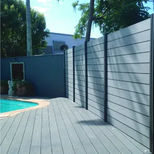 1800mm x 1800mm UV protegido a prueba de agua a prueba de viento al aire libre jardín fenc WPC valla moderna diseño de valla