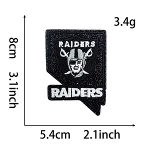 Écusson de football personnalisé brodé à paillettes, thermocollant, inspiré de la <span class=keywords><strong>NFL</strong></span>, pour sweats à capuche, vestes, sacs et casquettes - Product Image 5