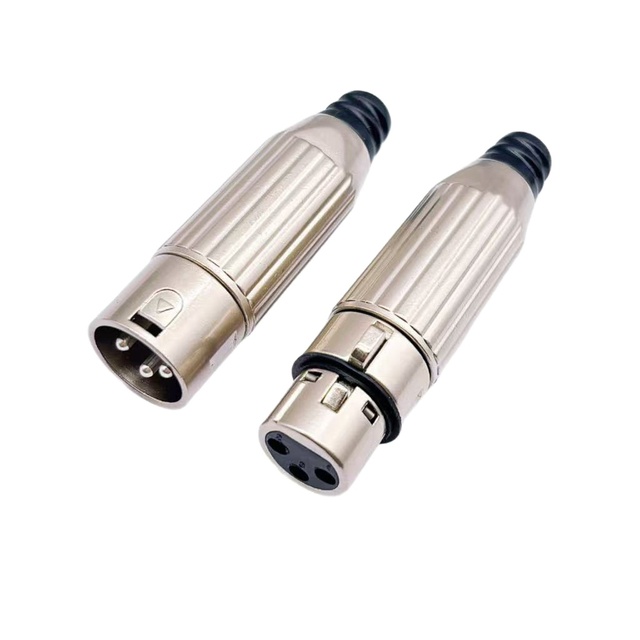 High-end XLR microphone connector, all-metal XLR microphone plug, three-core female XLR microphone plug