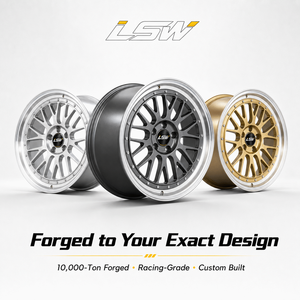 LS8058 18 19 20 นิ้ว 5x112 5x114.3 ล้อแม็กซ์สั่งทำพิเศษ สีทองลายตาข่ายตรงกลาง ขอบเงินขัดเงา พร้อมน็อตล้อ - Product Image 5