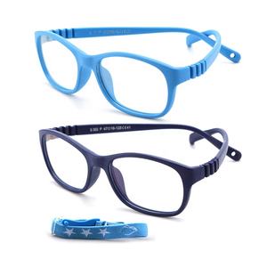 Venta al por mayor TR90 marco óptico Unisex forma única un cuerpo gafas para niños flexible bisagra menos templo <span class=keywords><strong>correa</strong></span> elástica modelo 302 - Product Image 1