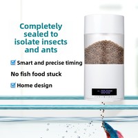 Distributeur automatique de nourriture pour poissons avec écran LCD, distributeur intelligent d'aliments pour aquarium, alimentation quantitative programmée, montage multi-angles, utilisation en intérieur