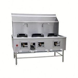 Equipo de chef de cocina comercial Estufa de gas con quemador de 3 wok para restaurante - Product Image 3
