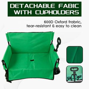 2-in-1 fonksiyonu kamp alışveriş barbekü parkı mükemmel Hauling dişli ve rahatlatıcı açık havada katlanır vagon ile koltuk - Product Image 5