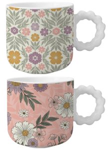 Taza de Té de Cerámica con Diseño Floral Estampado, Directo de Fábrica, Elegante, para Regalos Empresariales, Tazas de Espresso - Product Image 5