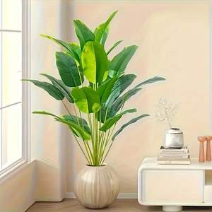 Palmeras Tropicales de 80 cm, Hojas de Plátano, Plantas Artificiales Grandes para Exteriores, Jardines y Decoraciones para Fiestas, Palmera del Viajero - Product Image 1
