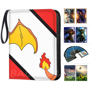 Échantillon <span class=keywords><strong>gratuit</strong></span> TCG MTG Impression personnalisée Logo 4 400 Poche Pokeball Pu Jeu en cuir Affichage de photos Album Titulaire Cartes <span class=keywords><strong>à</strong></span> collectionner Classeur - Product Image 1