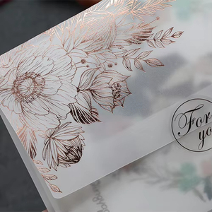 Papier vélin personnalisé, papier ciré translucide, enveloppe pour emballage de cadeau de mariage - Product Image 2