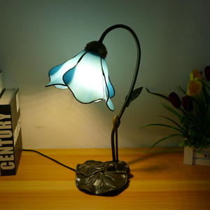 Lámpara de Acento de Cristal con Diseño <span class=keywords><strong>Tiffany</strong></span> de Alta Gama, Estilo Art Deco, con Diseño Europeo, Alimentación CA, LED E14 - Product Image 4