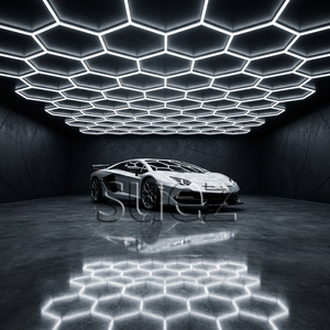 SUEZ DIY Garage Makeover Hexagon Shadowless Detailing <strong>Work</strong> <strong>Lights</strong> Honeycomb Gym Lighting Ceiling Hexagonal Led <strong>Light</strong> - Product Image 1