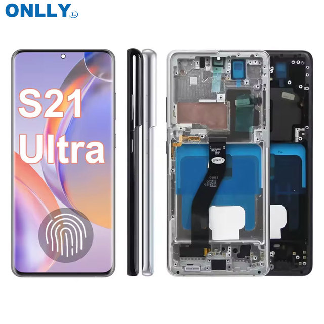 Hot Sale Samsung Display Touch Screen Digitizer Assembly Original Replacement For Samsung Ecran S21 Ultra Oled Lcd With Frame