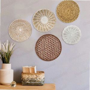 Grandi Cesti da Parete Piatti Bohémien Gialli per Decorazione Soggiorno e Accessori Casa - Product Image 4