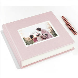 Ingrosso <span class=keywords><strong>Album</strong></span> fotografico autoadesivo con copertina rigida in lino a 9 colori 27*28cm 5*7 pollici di dimensioni prodotto di vendita caldo realizzato in cartone Kraft Art - Product Image 2