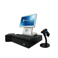 Mesin POS All-in-One SANDU 15.6 Inch Layar Sentuh Kapasitif Quad-Core 8GB DDR3 Windows Set Lengkap Printer Thermal Kasir