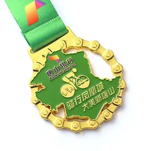 녹색 환경 보호 사이클링 맞춤 트로피 금속 메달