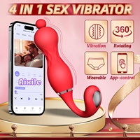 Jouets sexuels vibrants pour femmes, télécommande par application, vibrateurs portables, 10 modes de vibration, 360° °   Stimulateur clitoridien rotatif G-Spot