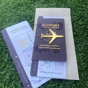 Carte d'invitation de mariage personnalisée format passeport, ensemble pliable, essentiellement sur mesure, paiement après réception, vente en gros, directement de l'usine - Product Image 4