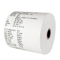 Rollo térmico de papel de caja registradora para dispositivos POS/ATM, 48gsm, 55gsm, 66gsm, 80x80mm