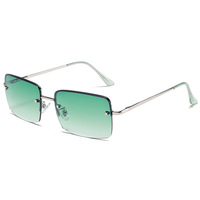 Lunettes de soleil rectangulaires sans monture en métal pour fabricants, verres PC multicolores, pour décoration de fête en extérieur, unisexe