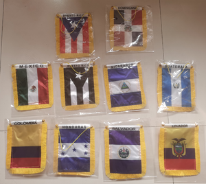 Pequeño Mini Boricua PR Orgulloso de ser puertorriqueño Colgando Ventana Coche Banderas Banner - Product Image 5