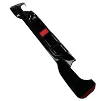 Difusor Trasero, Kit de Carrocería, Negro Brillante con Patrón de Carbono, Splitter Trasero de Competición con Luz Cuadrada para G30 G38 Serie 5