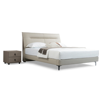 Lit Modulaire Confortable en Cuir Luxe Moderne Taille King/Queen avec Revêtement Doux et Garantie de 3 Ans pour Appartement et Chambre à Coucher