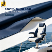 Siège de cockpit de yacht en silicone écologique, imperméable et élastique, avec motif résistant à l'eau et finition soignée