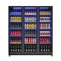 Réfrigérateur de bar portable Foshan, comptoir de bar, réfrigérateur à bière, 3 portes en verre