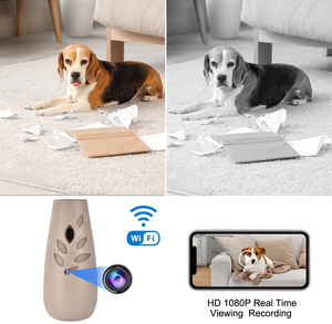 Xu hướng sản phẩm 2025 1080p không dây 2800mAh Pin Mini CCTV Camera 30fps 2 4Ghz không dây Vase Camera - Product Image 5