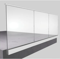 Balustrade en Verre à Profilé en U en Aluminium à Fixation Latérale pour Maison