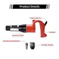 Outil pneumatique à usage intensif C6 personnalisé Cric à air portatif Marteau Pelle Ciseau pour béton ou bordure Support OEM