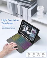 Kitap Tarzı PU Deri Trackpad Işıklı Klavye Tablet Kılıfı Samsung Galaxy Tab A11 Plus X230 X236 11 İnç Folio Kapak