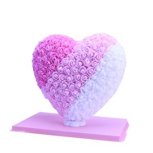 หัวใจกุหลาบปลอมทำมือพร้อมกล่องของขวัญวันแม่สำหรับตกแต่งห้องรูปหัวใจดอก<span class=keywords><strong>กุหลาบ</strong></span>ของขวัญวัน<span class=keywords><strong>วาเลนไทน์</strong></span>ความคิดที่ดี - Product Image 1