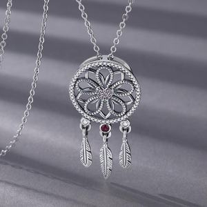 925 sterling silver delle donne della piuma dreamcatcher dream catcher fascini del pendente della <span class=keywords><strong>collana</strong></span> - Product Image 5