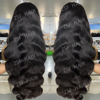 Vente en gros cheveux humains naturels 13x4 perruque de dentelle cheveux vierges perruques de vague de corps cheveux humains dentelle frontale suisse transparente perruques de dentelle frontale
