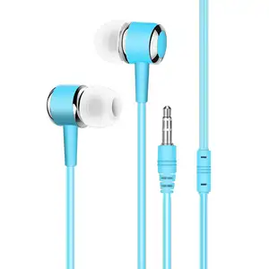 Headset In-Ear Kabel 1.2M Universal, Earphone Musik Colokan 3.5Mm Headphone Stereo untuk Ponsel PC Laptop Tablet MP3