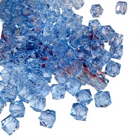 Perles carrées transparentes à facettes en acrylique de 10 mm, 500 g, avec trous, vente en gros, Shiduomei YL005, perles acryliques colorées et transparentes pour