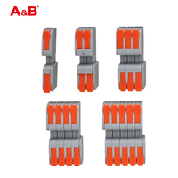 Bloc de bornes électriques à connexion rapide par ressort, 2/3/5/8 trous, boîtier en nylon PC, 12V 32A