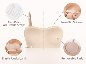 <span class=keywords><strong>Reggiseno</strong></span> push-up <span class=keywords><strong>senza</strong></span> cuciture Hexin Tiktok, molto venduto, traspirante, taglie forti, imbottito, convertibile, <span class=keywords><strong>senza</strong></span> <span class=keywords><strong>spalline</strong></span>, per donna - Product Image 2