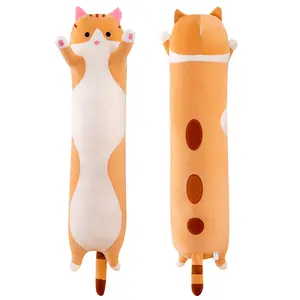 Пользовательская плюшевая кукла-кошка, плюшевая подушка, кукла, игрушка, мягкая кошка, мягкие животные, большой размер, длинные подушки для кошек, плюшевая игрушка