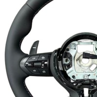 Volant sport en cuir noir à fond plat pour BMW F10 F30 F31 F32 F20 F35 E90 E87 E92 X6 E71 M3 M5 X5 E70 F15 F16